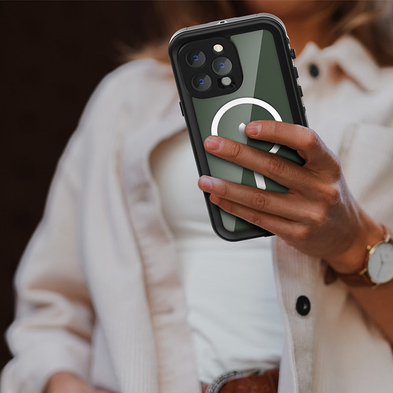 Carcasa Ip68 impermeable para Iphone iPhone 14 / 14 Pro Max /13 / 13 Pro Max con Magsafe